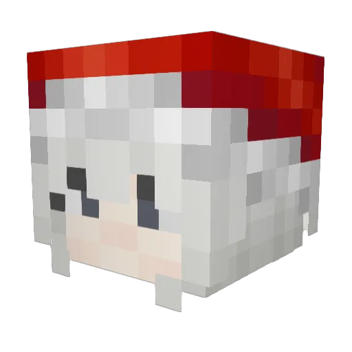 CrepixHD Minecraft avatar head, 3D render