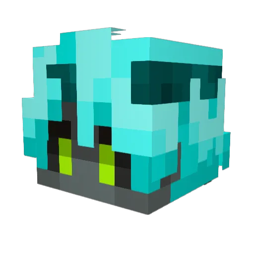Creply Minecraft avatar head, 3D render