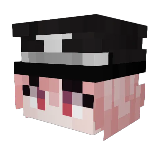 Crepone Minecraft avatar head, 3D render