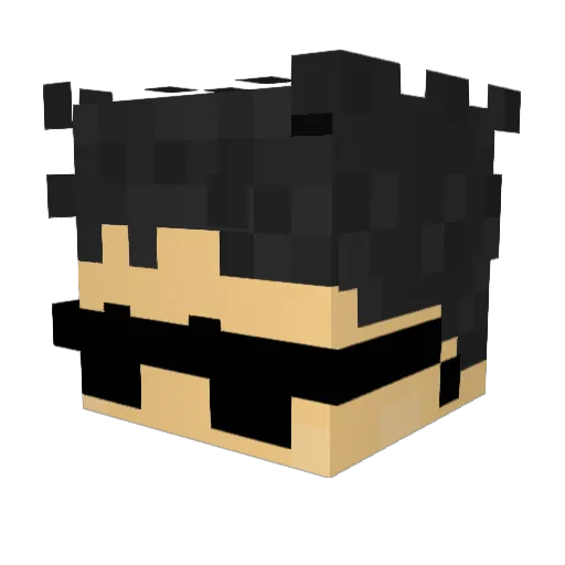CrepperGunner Minecraft avatar head, 3D render