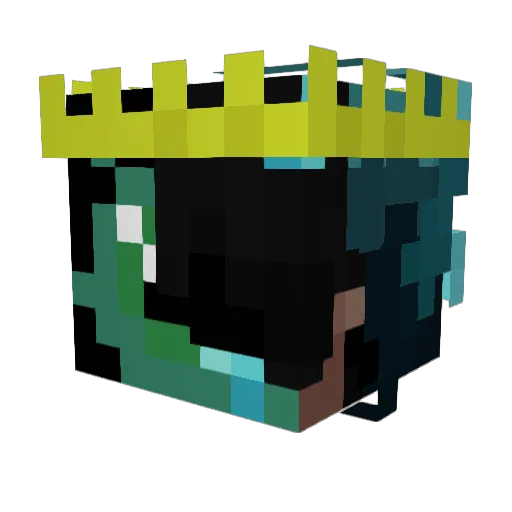 Crepppeppler Minecraft avatar head, 3D render