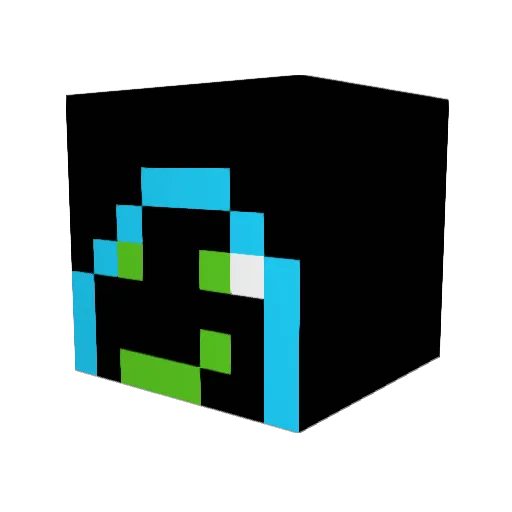 Creqte Minecraft avatar head, 3D render