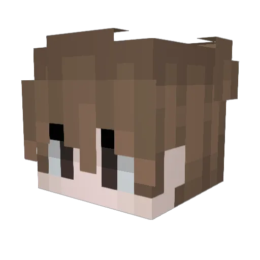 Cresc_molto Minecraft avatar head, 3D render