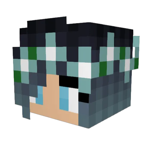 CrescentMoon_ Minecraft avatar head, 3D render