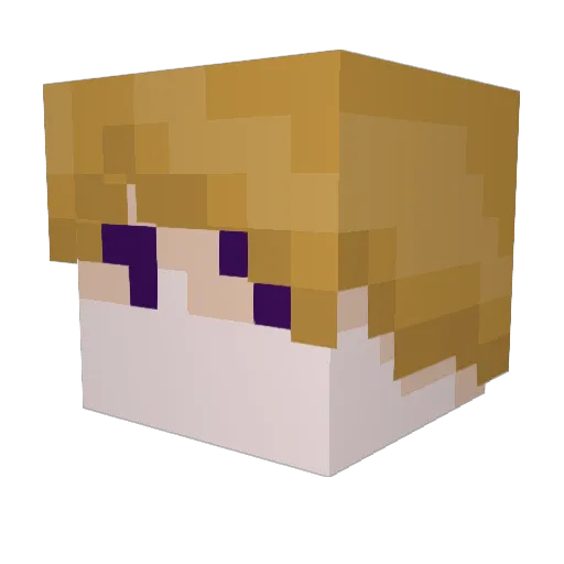 CrescentWisp Minecraft avatar head, 3D render