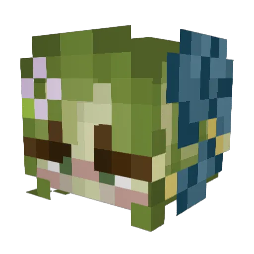 Crescents_luv Minecraft avatar head, 3D render