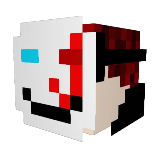 Creslum Minecraft avatar head, 3D render