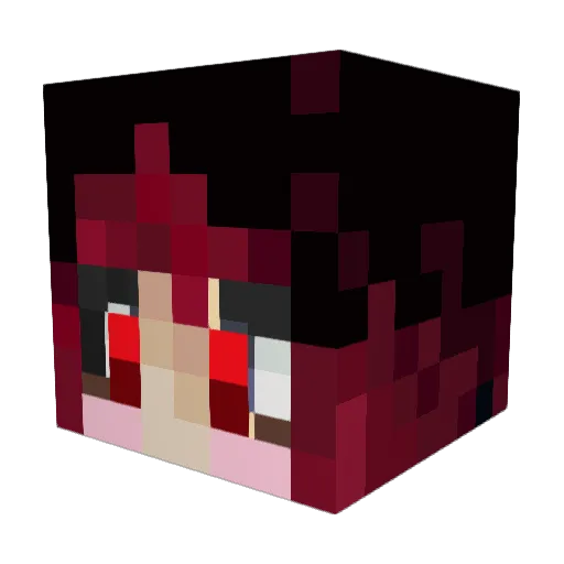 Cresmare Minecraft avatar head, 3D render