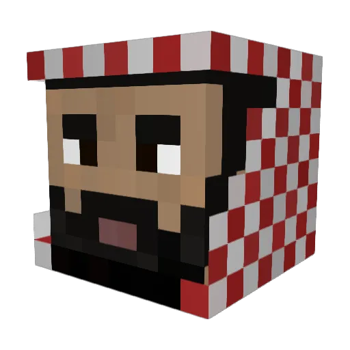 Crespo1000 Minecraft avatar head, 3D render