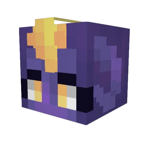 Cressentia Minecraft avatar head, 3D render