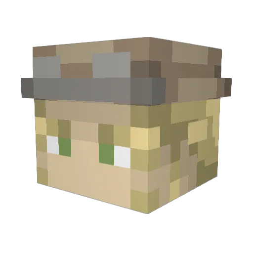 CrestFallen__ Minecraft avatar head, 3D render