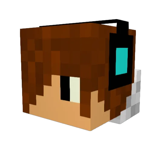 CrestedCracker Minecraft avatar head, 3D render