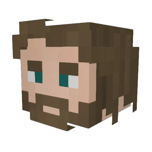 Creteny Minecraft avatar head, 3D render