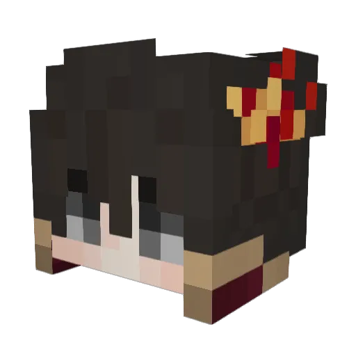 Cretha Minecraft avatar head, 3D render