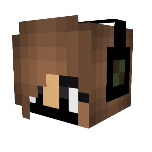 CrevetteAdele Minecraft avatar head, 3D render