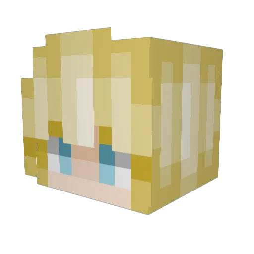 CrewHeist Minecraft avatar head, 3D render