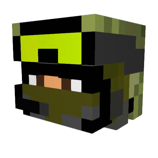 Crexodus Minecraft avatar head, 3D render