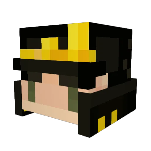 Crezka Minecraft avatar head, 3D render