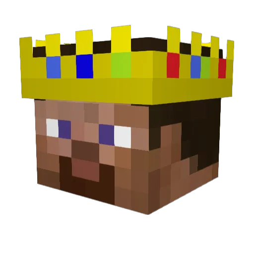Crezy1_ Minecraft avatar head, 3D render