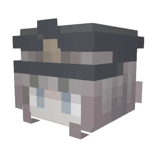 Crhythmical Minecraft avatar head, 3D render