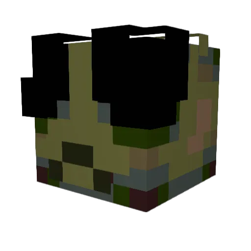 Cri7k Minecraft avatar head, 3D render