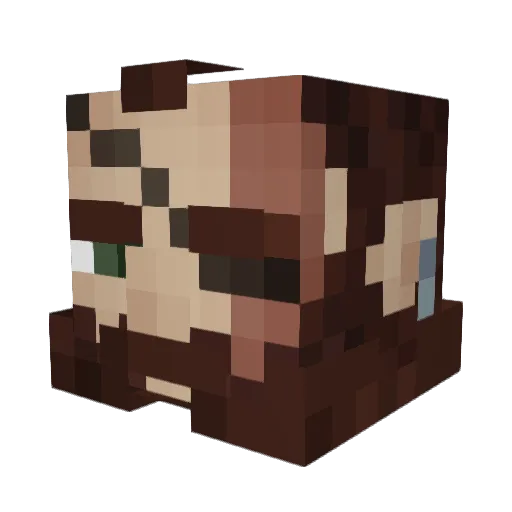 CriCkaT Minecraft avatar head, 3D render