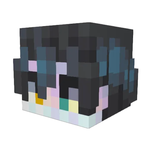 CriCriCriCri Minecraft avatar head, 3D render