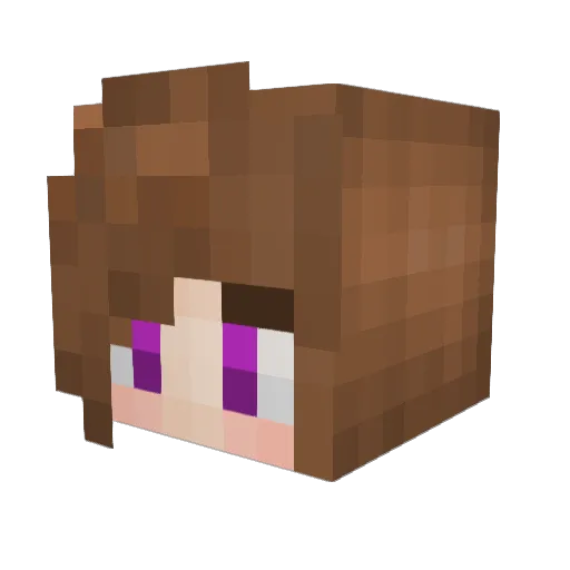 CriCry Minecraft avatar head, 3D render