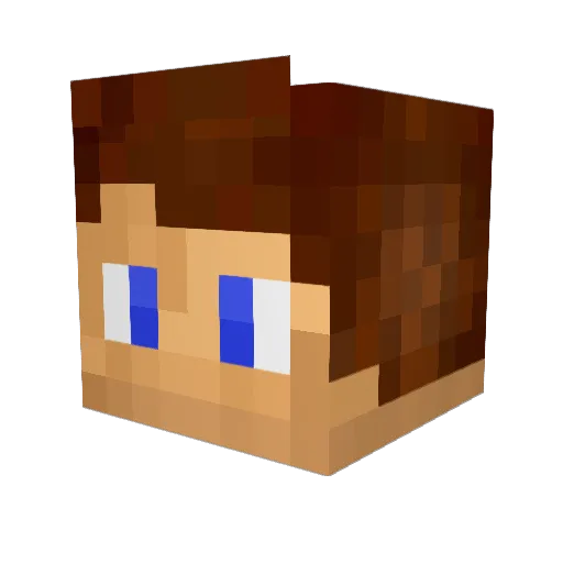 CriZZiMC Minecraft avatar head, 3D render