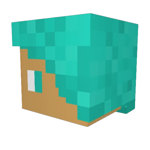 CrianGokou Minecraft avatar head, 3D render