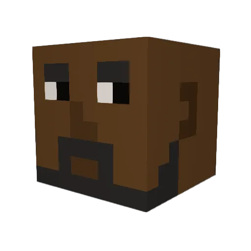 Cribba Minecraft avatar head, 3D render
