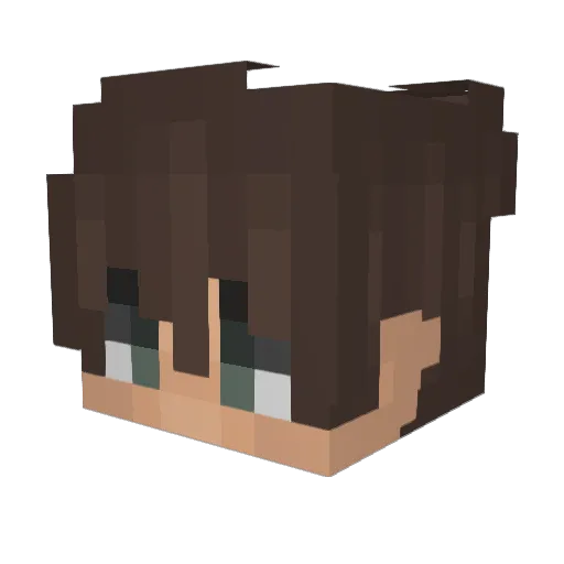 CrichITA Minecraft avatar head, 3D render