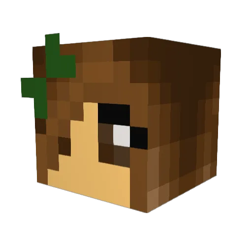 CricketBugs Minecraft avatar head, 3D render