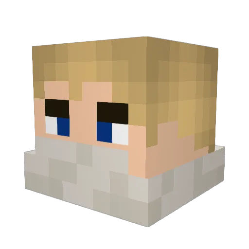 Crieg Minecraft avatar head, 3D render