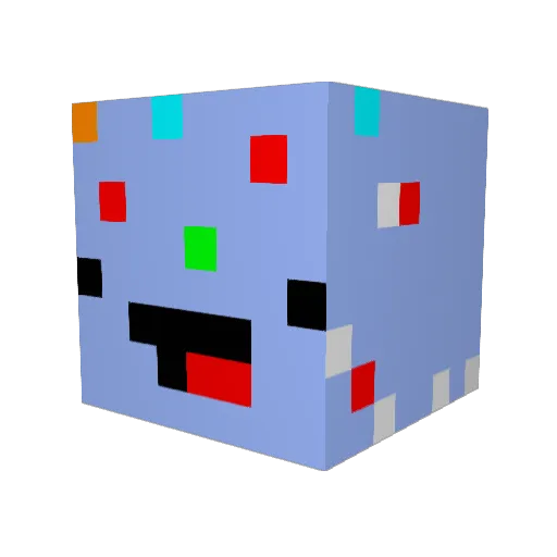 Crieller Minecraft avatar head, 3D render