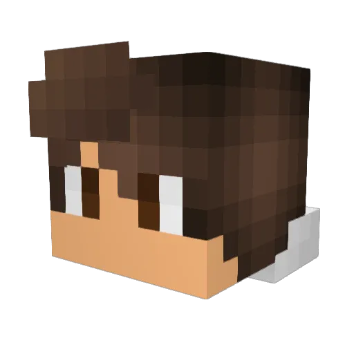 Crigamer_20 Minecraft avatar head, 3D render