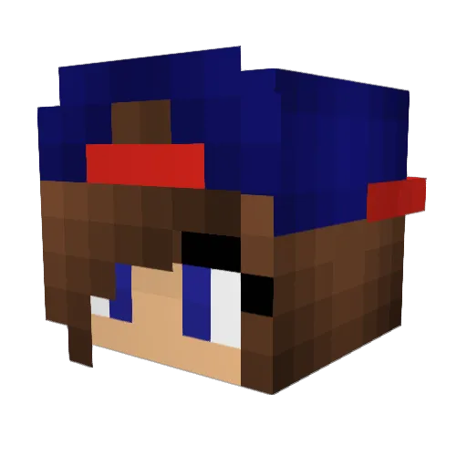Criiis10 Minecraft avatar head, 3D render