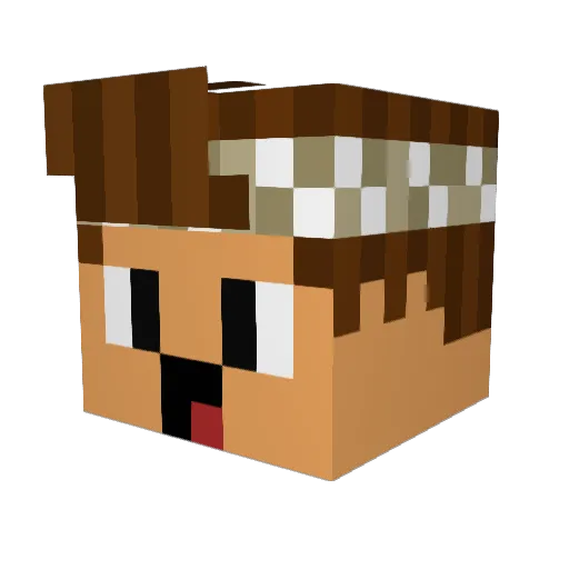 CriimePlays Minecraft avatar head, 3D render