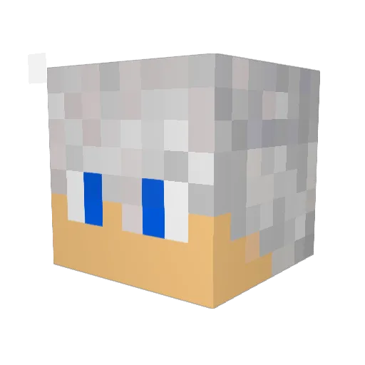 Criiuuu Minecraft avatar head, 3D render