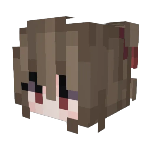 Crilwaa_ Minecraft avatar head, 3D render