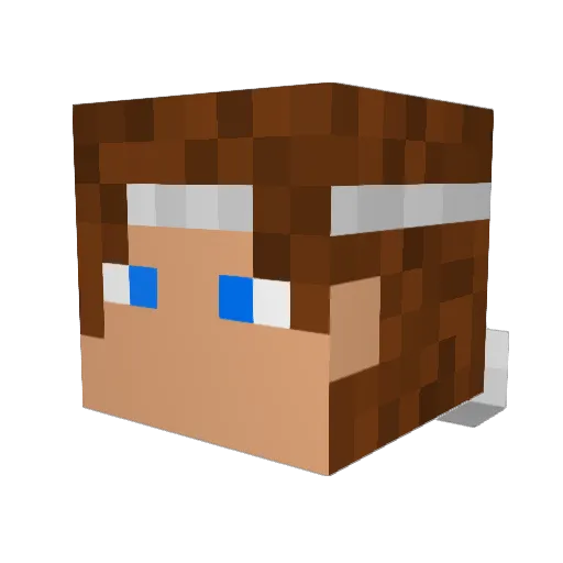 Crimdahl Minecraft avatar head, 3D render