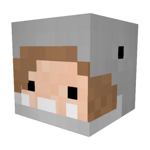 CrimeSG Minecraft avatar head, 3D render
