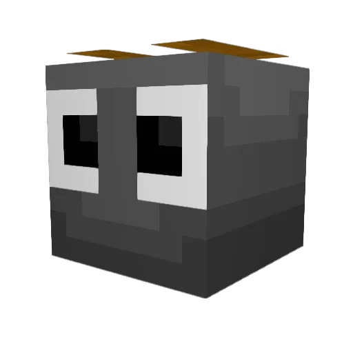CrimeToaster Minecraft avatar head, 3D render