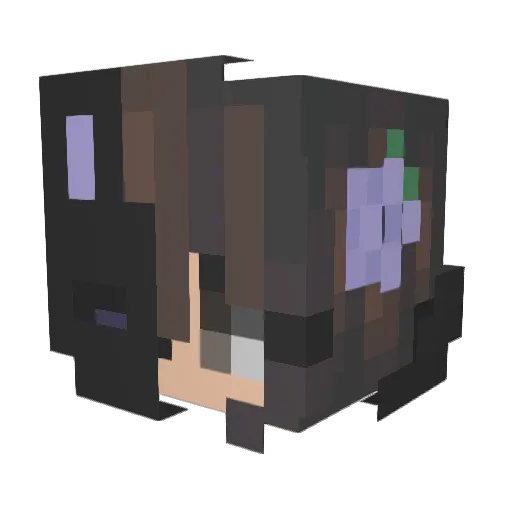 Crime_Sorciere Minecraft avatar head, 3D render