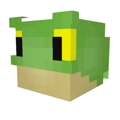 Crimehold Minecraft avatar head, 3D render