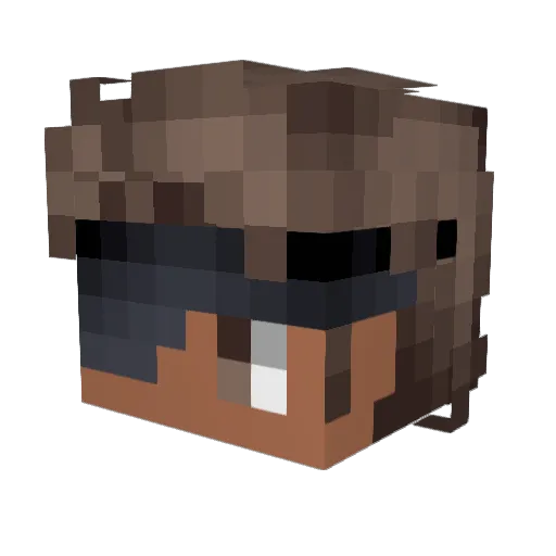 Crimeson_ Minecraft avatar head, 3D render