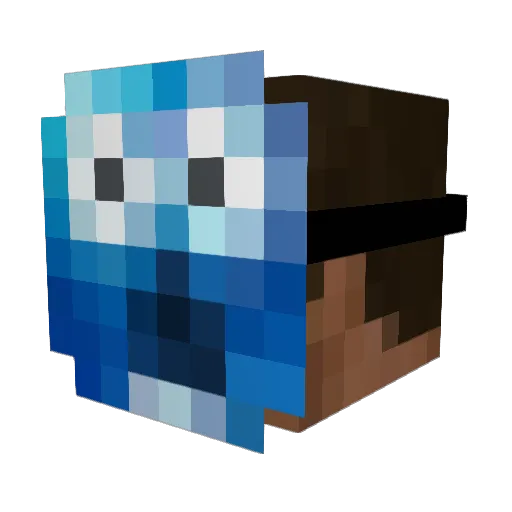 CriminalLarper Minecraft avatar head, 3D render
