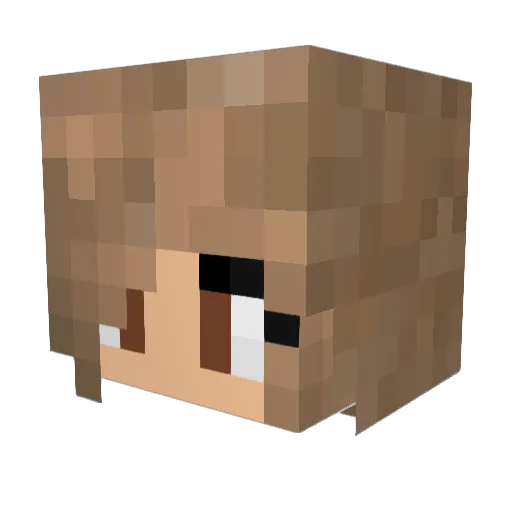 Criminallyblonde Minecraft avatar head, 3D render
