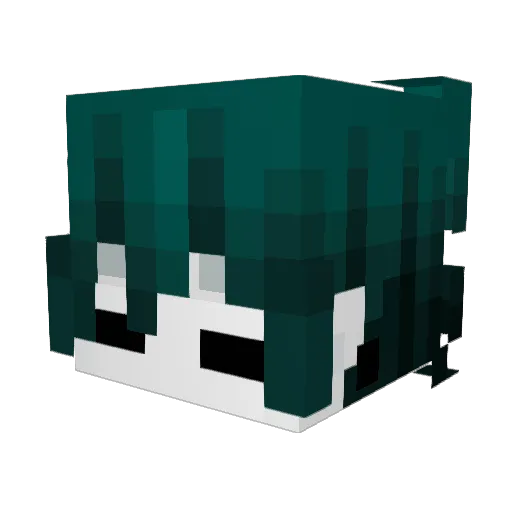 Crimly_x Minecraft avatar head, 3D render