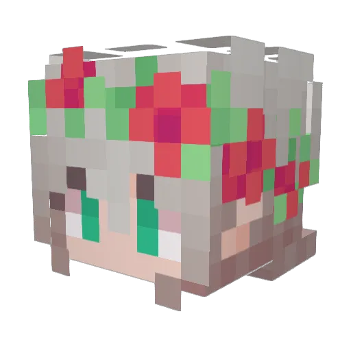 Crimmdragon Minecraft avatar head, 3D render